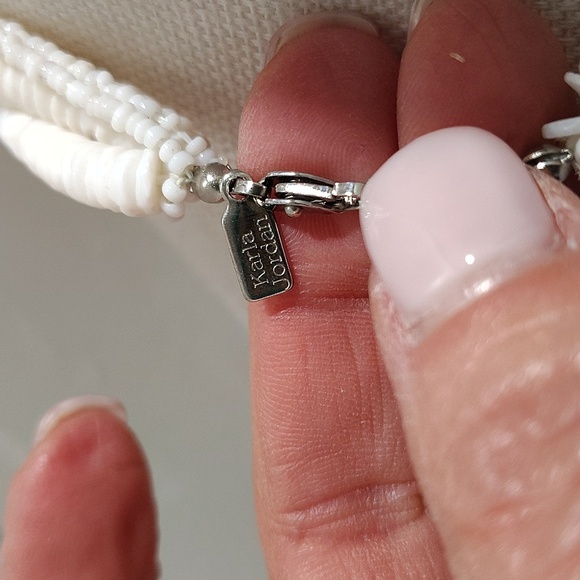 Karla Jordan shell and bead necklace white vintage 5 strands - Picture 6 of 7